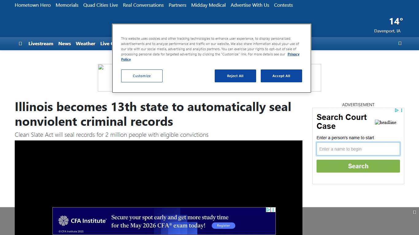 Illinois Clean Slate Act automatically seals criminal records